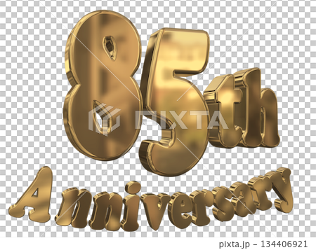 3DCG文字「85th Anniversary/85周年マークキラキラ」 3DCG文字「85th Anniversary/85周年マークキラキラ」 134406921