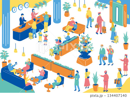 ホテル受付の風景 134407140