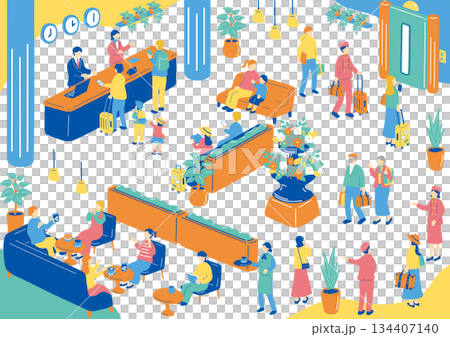 ホテル受付の風景 134407140