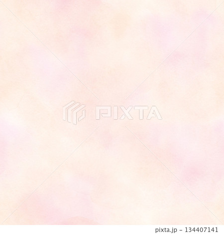 Watercolor stain seamless pattern. Yellow pink abstract blurry spot. Elegance hand drawn textured art background by brush stain. For wrapping paper, wallpaper, packaging, textile, typography 134407141