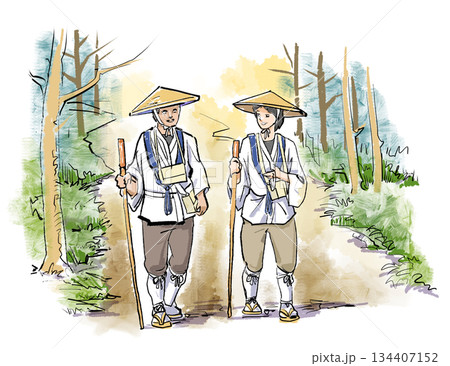 お遍路さん-巡礼者 お遍路さん-巡礼者 134407152