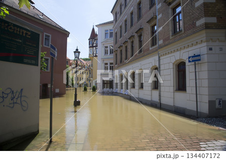 Flooding in Meyssen, Germany, in June 2013 134407172