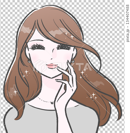 微笑的美麗女士 微笑的美麗女士 134407488