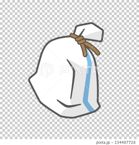 Simple vector illustration of disaster prevention sandbags 134407728