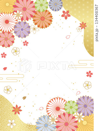 花柄和柄背景 花柄和柄背景 134408367