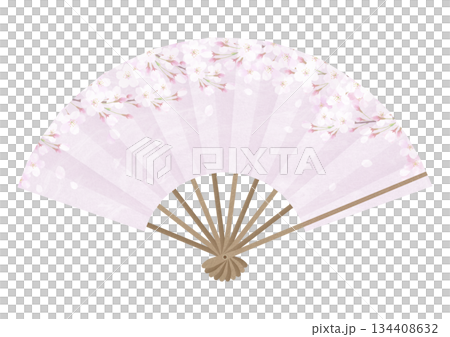 桜が華やかな扇子イラスト 桜が華やかな扇子イラスト 134408632