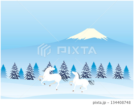 正月和風背景 2026年 午年 正月和風背景 2026年 午年 134408748