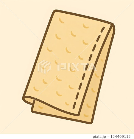 折り畳んだ布巾のシンプルアイコンイラスト 折り畳んだ布巾のシンプルアイコンイラスト 134409113