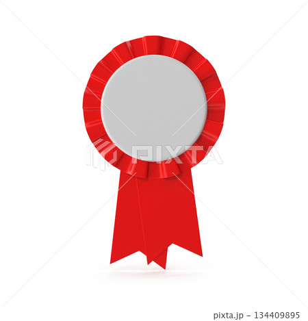 Red Rosette Award Ribbon with Blank Center Red Rosette Award Ribbon with Blank Center 134409895