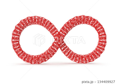 Red Textured Infinity Symbol Red Textured Infinity Symbol 134409927