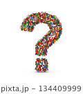 Colorful Confetti Question Mark Symbol 134409999