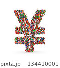 Colorful Confetti - Japanese Yen Currency Symbol 134410001