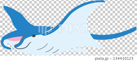 Illustration material of a swimming fish ray Illustration material of a swimming fish ray 134410125