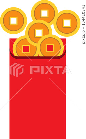 Chinese New Year Icon Set with Lion Dance Lanterns and Lucky Symbols Chinese New Year Icon Set with Lion Dance Lanterns and Lucky Symbols 134410541