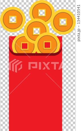 Chinese New Year Icon Set with Lion Dance Lanterns and Lucky Symbols Chinese New Year Icon Set with Lion Dance Lanterns and Lucky Symbols 134410541