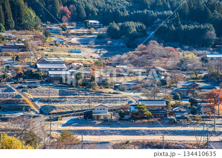 日本で最も美しい村「岐阜県 下呂市 馬瀬」冬景色 134410635