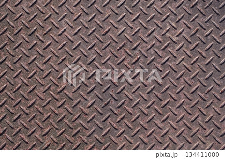 錆びたチェッカープレート 134411000