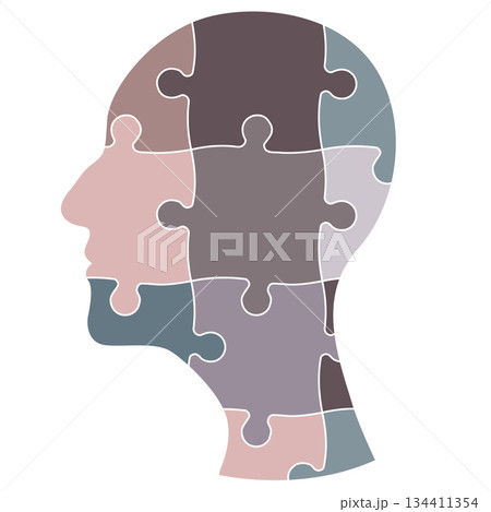human head puzzle 134411354