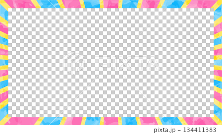 條紋邊框、條紋圖案、背景、水彩風格、模擬紋理 134411383