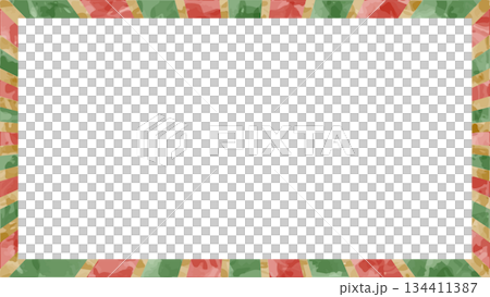 Striped frame, striped pattern, background, watercolor style, analog texture 134411387