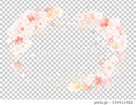 毎年見ても飽きの来ない満開の桜 134411488