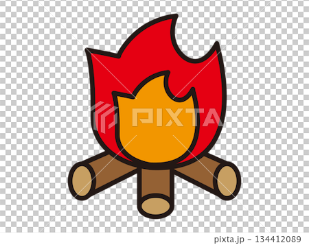 篝火圖示素材 篝火圖示素材 134412089