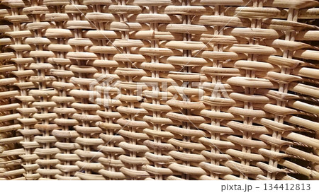 Woven wicker texture background with natural pattern 134412813