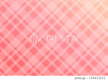 背景　グラデーションと白のチェック柄　赤 134413251