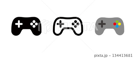 ゲームコントローラー・ジョイスティックのアイコン,eスポーツのシンボル ゲームコントローラー・ジョイスティックのアイコン,eスポーツのシンボル 134413681