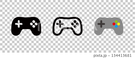 ゲームコントローラー・ジョイスティックのアイコン,eスポーツのシンボル ゲームコントローラー・ジョイスティックのアイコン,eスポーツのシンボル 134413681