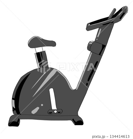 エアロバイクのシンプルなイラスト エアロバイクのシンプルなイラスト 134414613