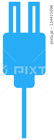 電源プラグのフラットアイコン 134415096