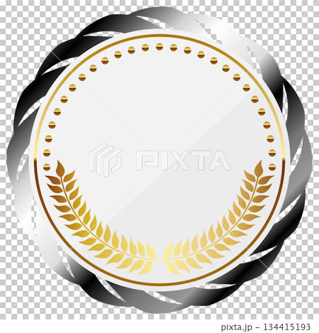 Luxurious metallic frame in white Luxurious metallic frame in white 134415193