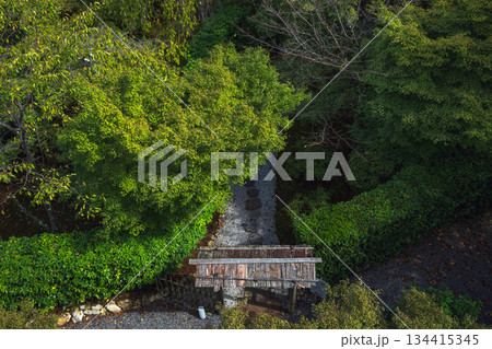 京都 将軍塚青龍殿庭園 庭園入口を俯瞰 134415345