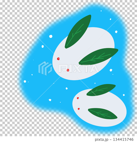 雪兔的插圖 134415746