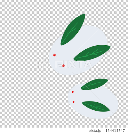 雪兔的插圖 134415747