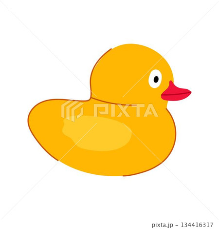 Yellow rubber duck toy for child bathing playtime Yellow rubber duck toy for child bathing playtime 134416317
