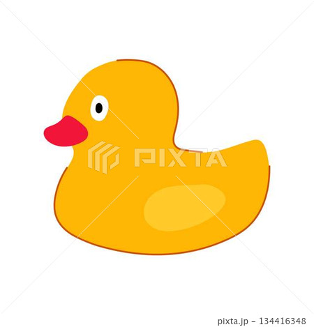 Yellow rubber duck toy for childhood and bathing fun Yellow rubber duck toy for childhood and bathing fun 134416348