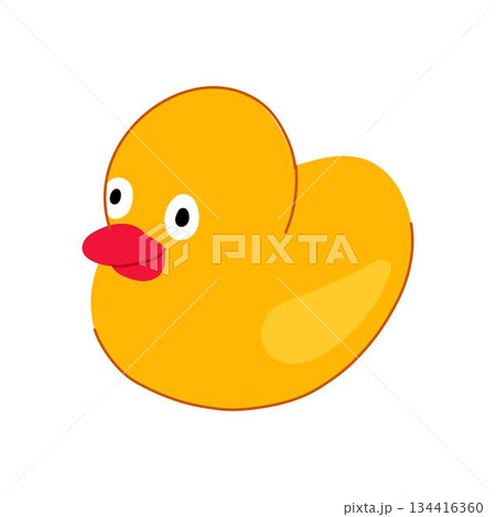 Yellow rubber duck toy representing childhood fun 134416360
