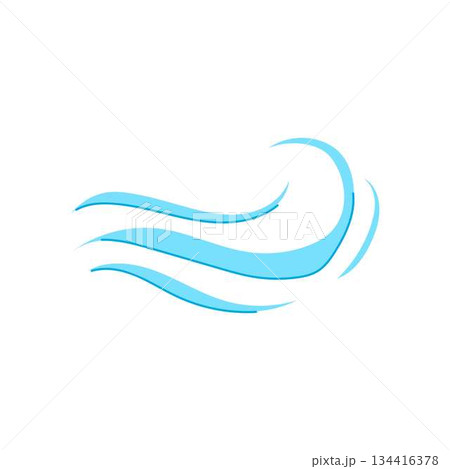 Wind gusts blowing abstract air movement symbol Wind gusts blowing abstract air movement symbol 134416378