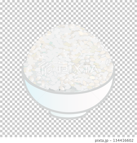 一大份米飯的插圖 一大份米飯的插圖 134416602