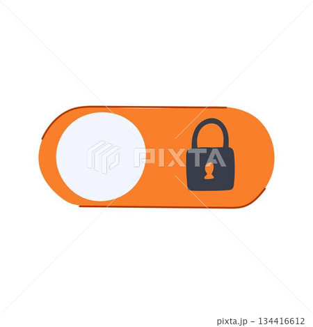 Toggle switch showing secured locked privacy access control 134416612