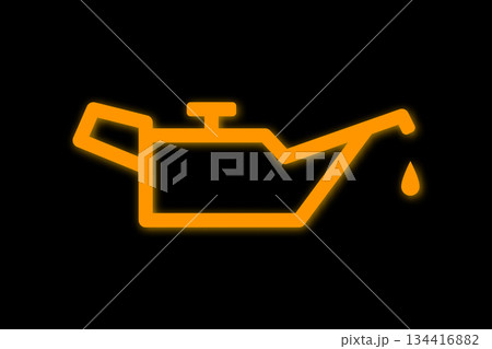 Oil Check in car engine. Oil check in motor. Warning light indicator. Logo for dashboard. Vector illustration. Oil Check in car engine. Oil check in motor. Warning light indicator. Logo for dashboard. Vector illustration. 134416882
