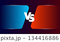Versus Game cover. Banner sport vs. Competition vs Game Match. Team concept. Red or blue team. Vector illustration. 134416886