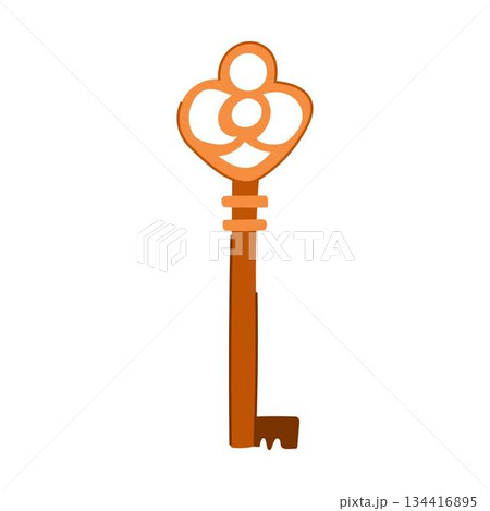 Vintage skeleton key illustrating access, solution, and unlocking secrets Vintage skeleton key illustrating access, solution, and unlocking secrets 134416895