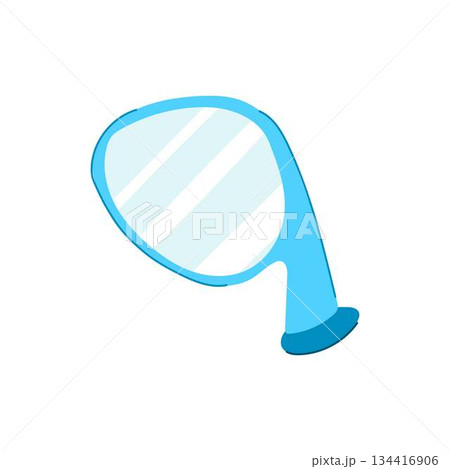 Car side view mirror showing safety driving concept 134416906