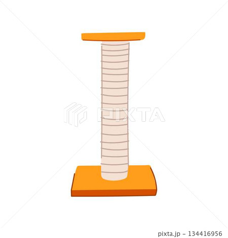 Pet scratching post helping cat claw care 134416956