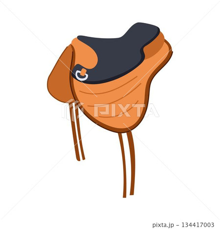 Equestrian horse riding saddle equipment isolated on white 134417003