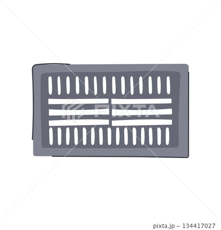 Road drain sewer cover illustration for stormwater management 134417027