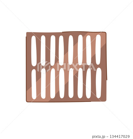 Road drain cover illustration symbolizing urban infrastructure Road drain cover illustration symbolizing urban infrastructure 134417029